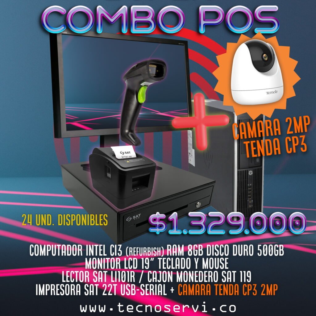 Combo Pos – PC, Lector de Barras, Impresora y Cajón Monedero