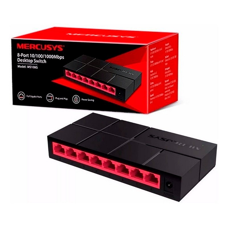 SWITCH 8 PUERTOS GIGABIT MS108G