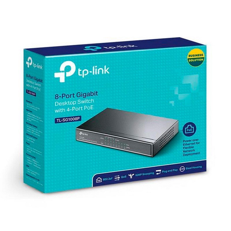 SWITCH 8 PUERTOS GIGABIT POE TL-SG1008P